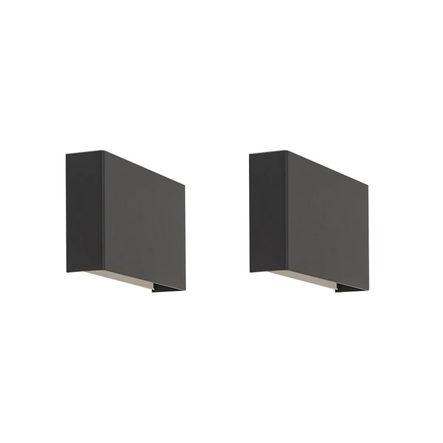QAZQA 2er Set Moderne Wandleuchten Schwarz Otan