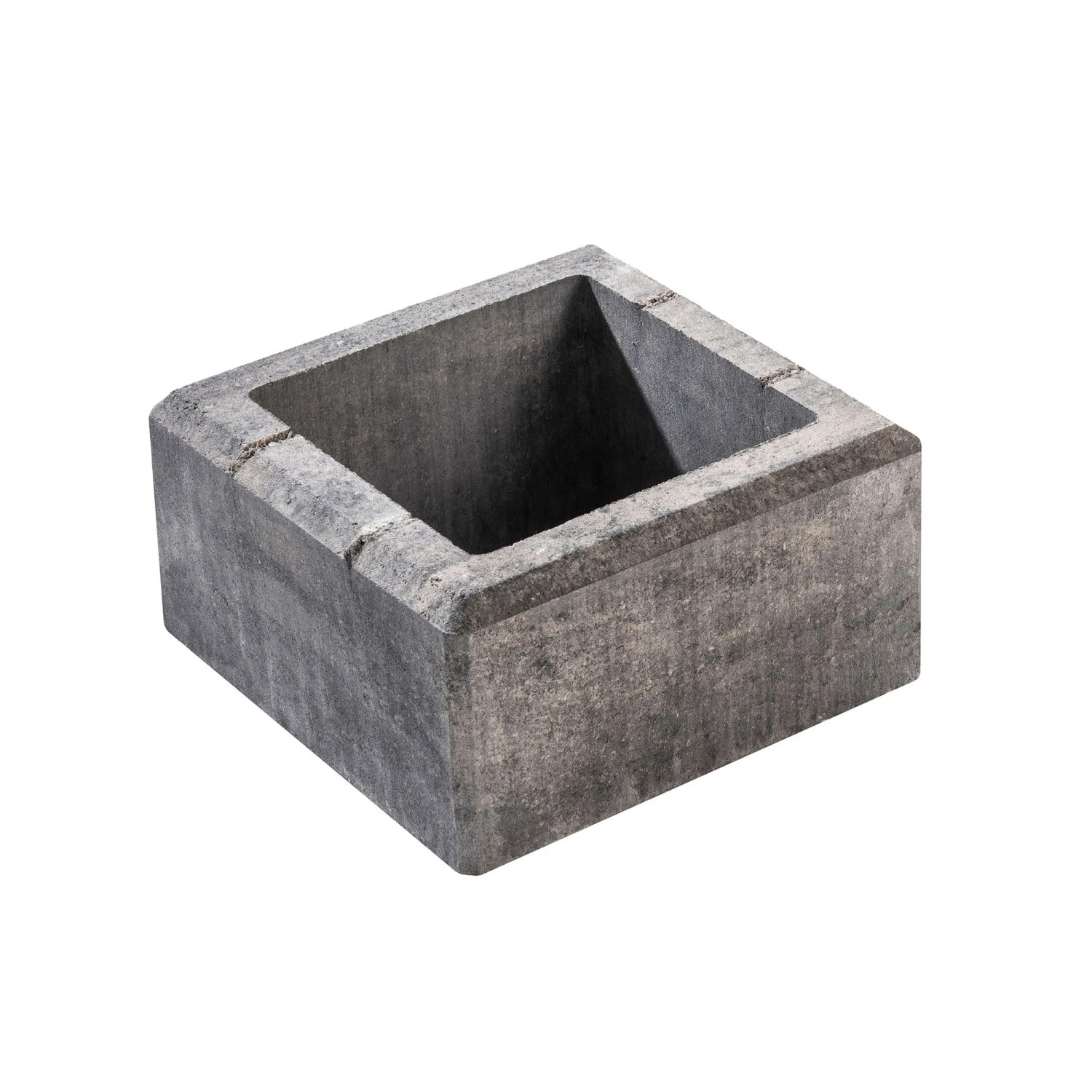 Diephaus-Pfeilerstein Gartenmauer Weiß-Schwarz 37,5 cm x 37,5 cm x 20 cm