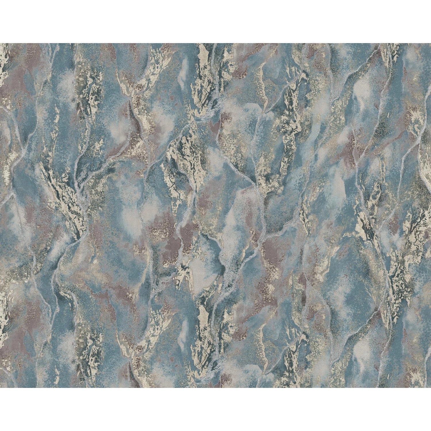 EDEM 421ST27 Grafik Tapete Spachteloptik Metallic Tauben-Blau Silber 1,06 m günstig online kaufen