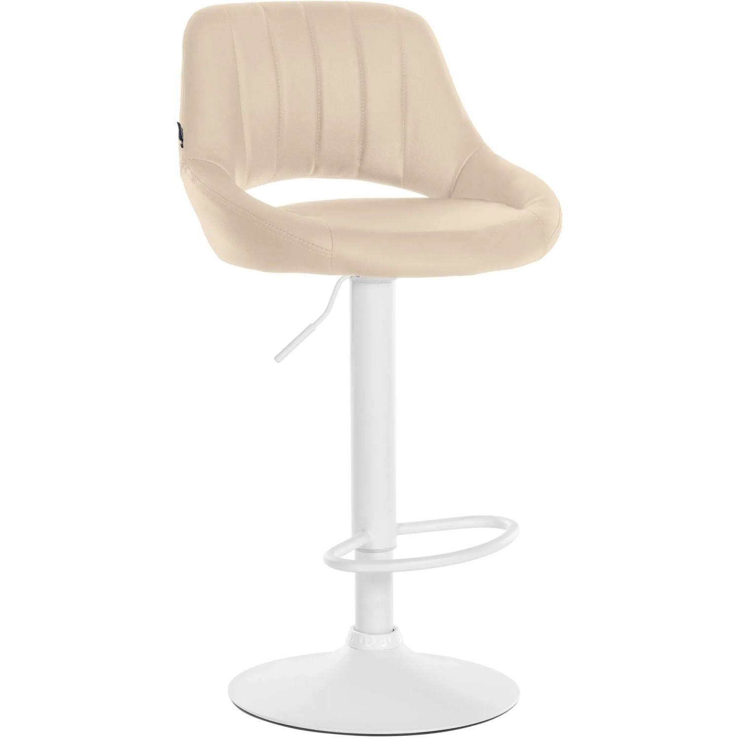 CLP Barhocker Milet Kunstleder Creme/Weiß