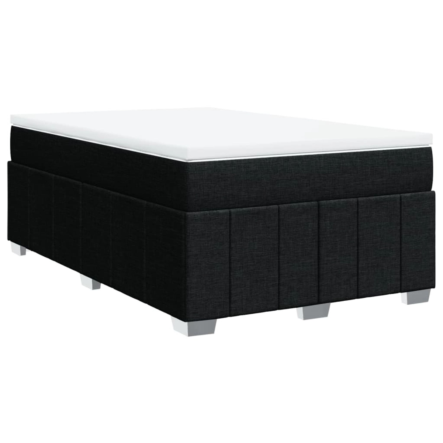 vidaXL Boxspringbett mit Matratze Schwarz 120x200 cm Stoff 3285465 günstig online kaufen