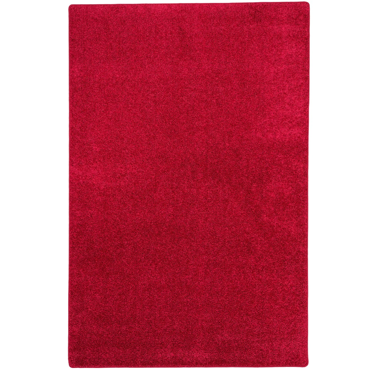 Roter Snapstyle Hochflor Teppich Mona, 100x200cm, weicher Velours für Wohnräume.