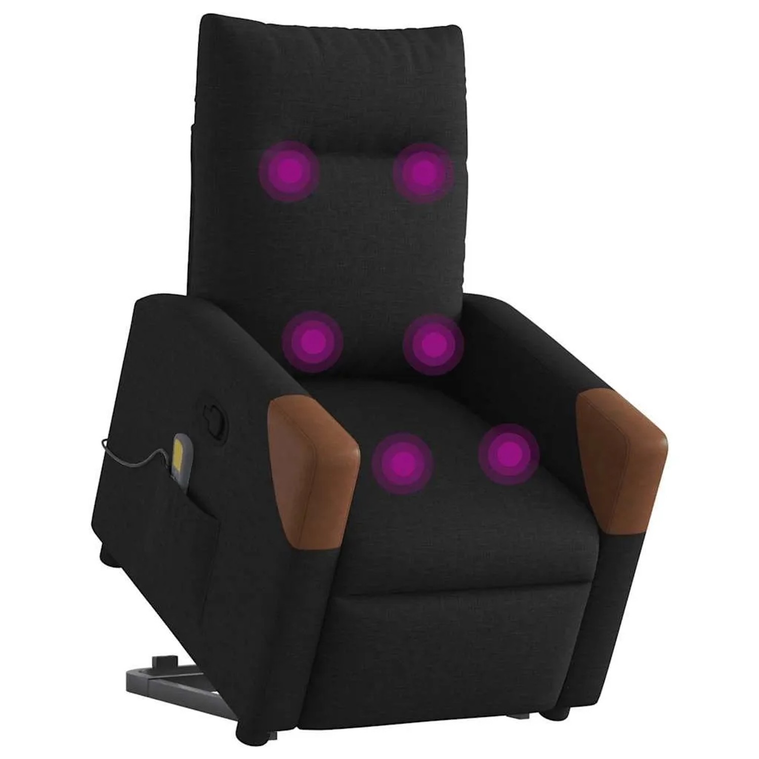 vidaXL Massagesessel mit Aufstehhilfe Schwarz Stoff 3324016 günstig online kaufen
