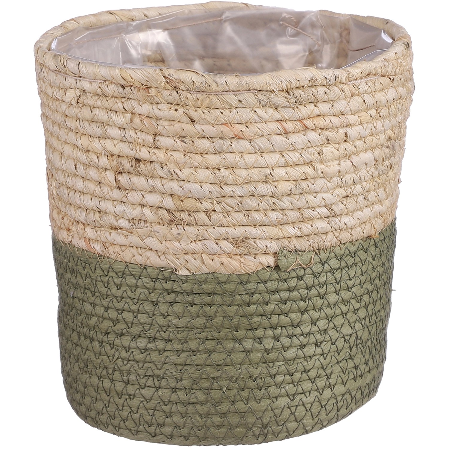 Mica Decorations Korb Rachel Rund Ø 18 cm x 18 cm Grün