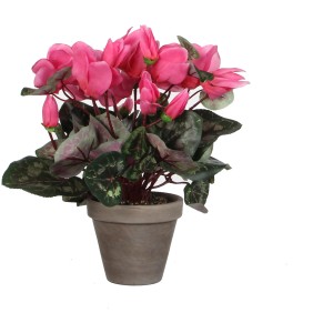 Violette Mica Decorations Kunstpflanze Zyklamen im Topf, täuschend echt.