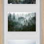 MDF-Bilderrahmen Eiche gekälkt für 3 Fotos, 23x50 cm, breit. Holzrahmen für Wanddeko.