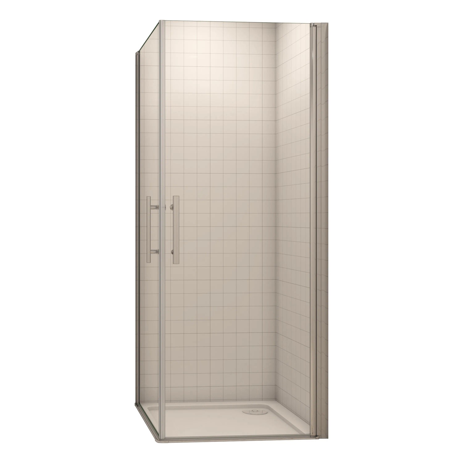 Duschparadies 100x90cm Duschkabine Eckeinstieg Schwingtür Pendeltür Duschtür 5mm ESG NaNo Glas Hoch 195cm