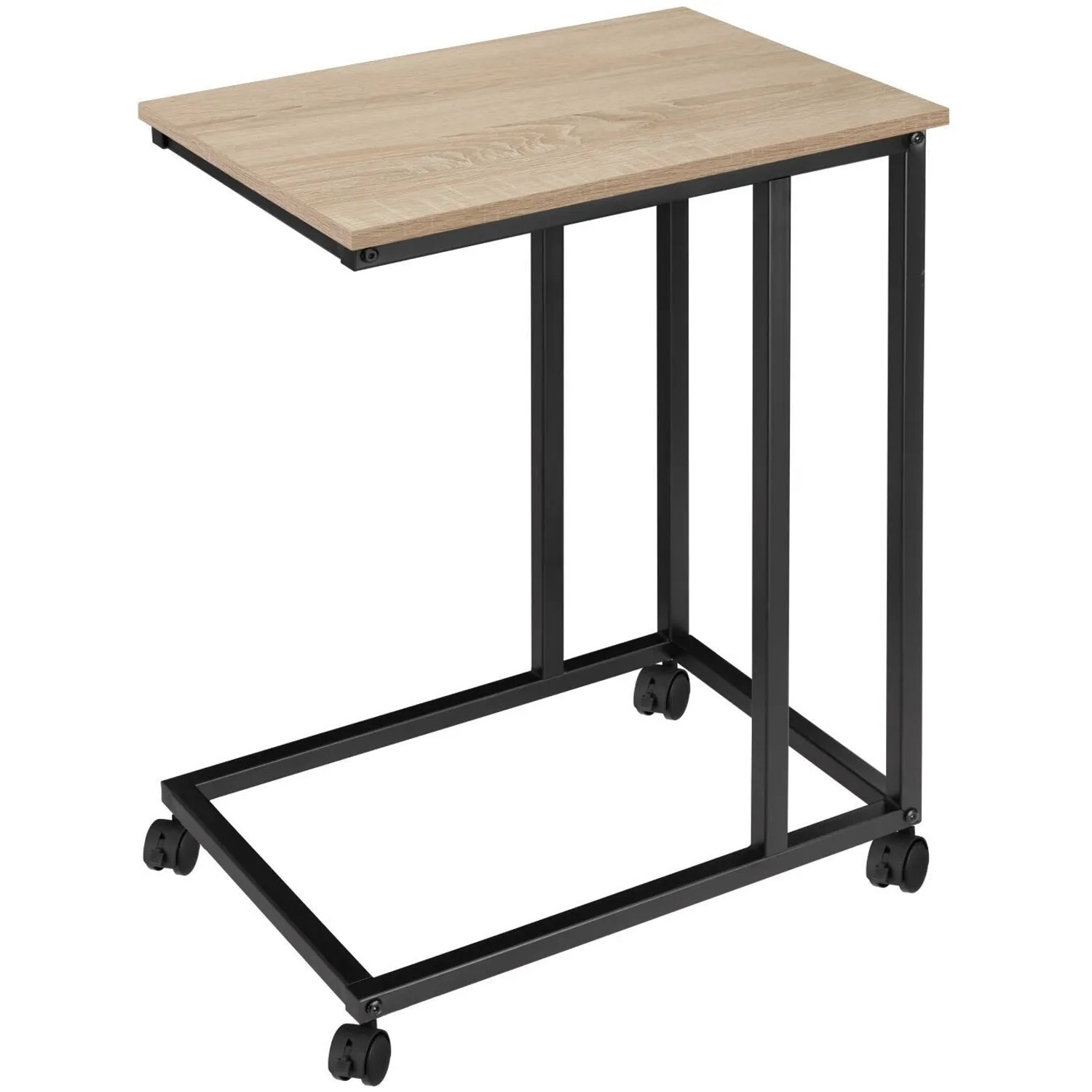 Tectake Beistelltisch Luton Industrial Style Holz und Stahl  48 x 35 x 70 cm Industrial Holz Hell  Eiche Sonoma