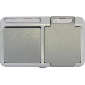 ASS AP/FR Feuchtraum Schalter/Steckdose senkrecht IP54, Aufputz