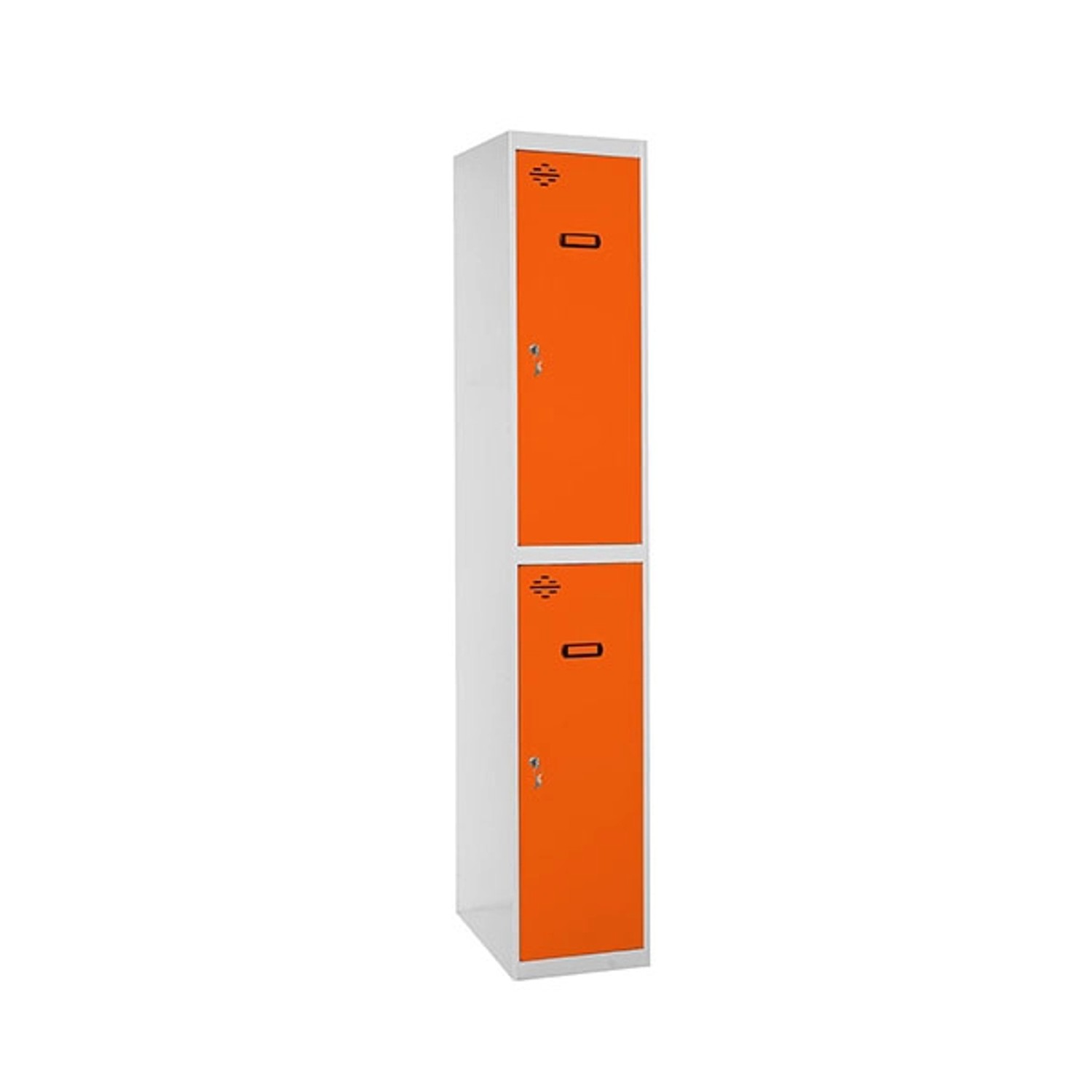 PROREGAL Spind AMEGO HxBxT 180 x 30 x 50 cm 2 Abteile Grundmodul Grau-Orang günstig online kaufen