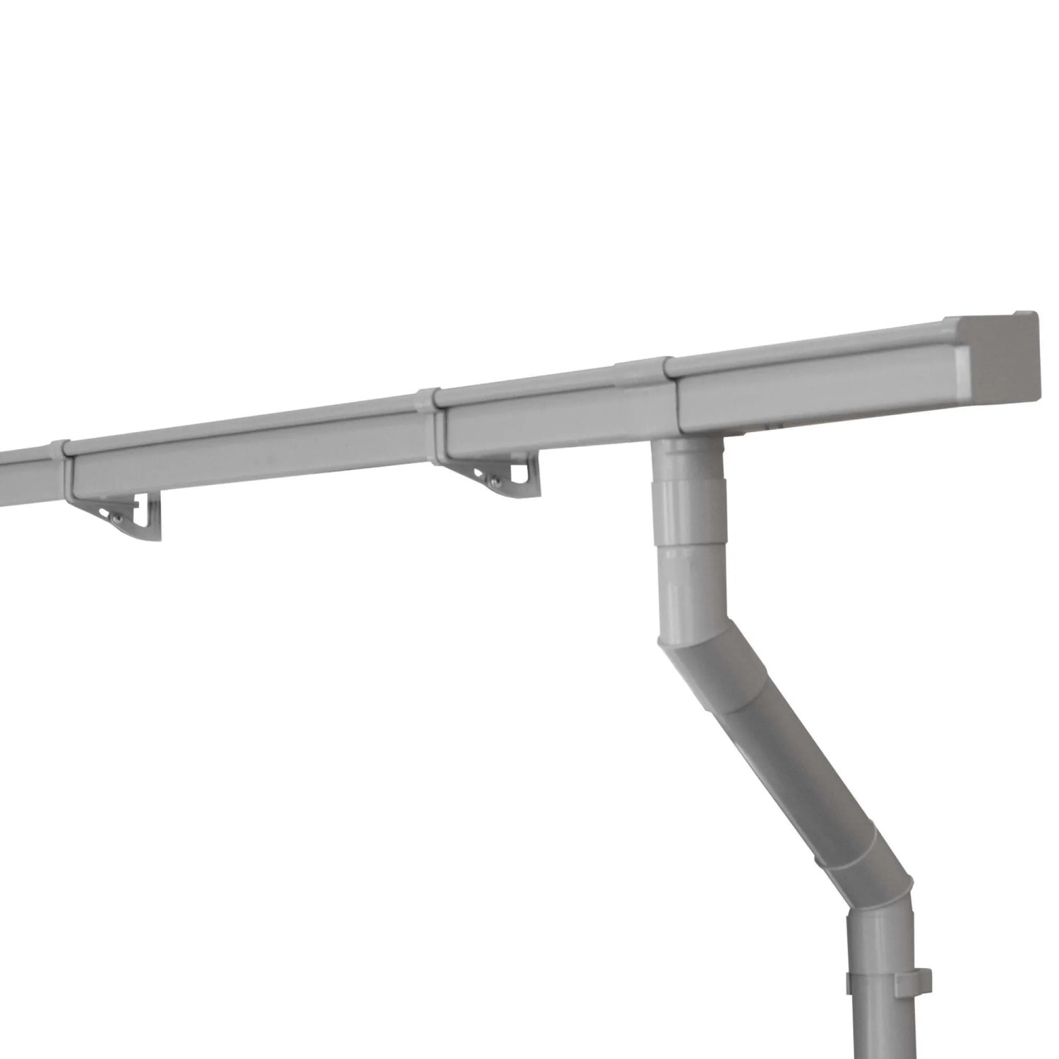 INEFA Dachrinne Kunststoff Set NW68 - Kastenrinne 3m Grau