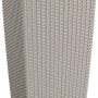 Lechuza Cubico Cottage Pflanzsäule, 40x40x75 cm, sandbraun, mit Bewässerungssystem.