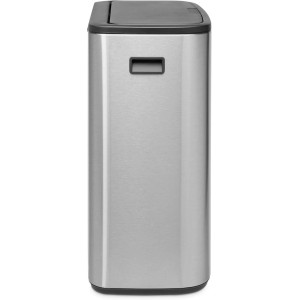 PROREGAL Abfallsammler aus Edelstahl mit Touch-Öffnung, 2x30 Liter.