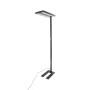 Moderne, dimmbare LED Bürostehleuchte Logan in Schwarz aus Aluminium für Arbeitszimmer und Büro.