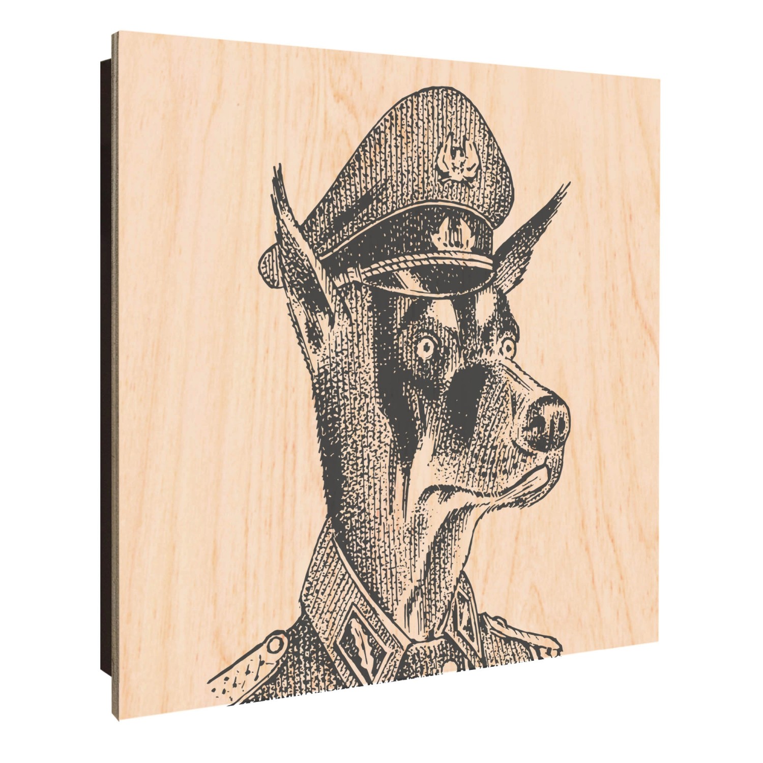 Banjado Großer Schlüsselkasten Holz 30x30cm Schwarz Scharnier Links 50 Hake günstig online kaufen