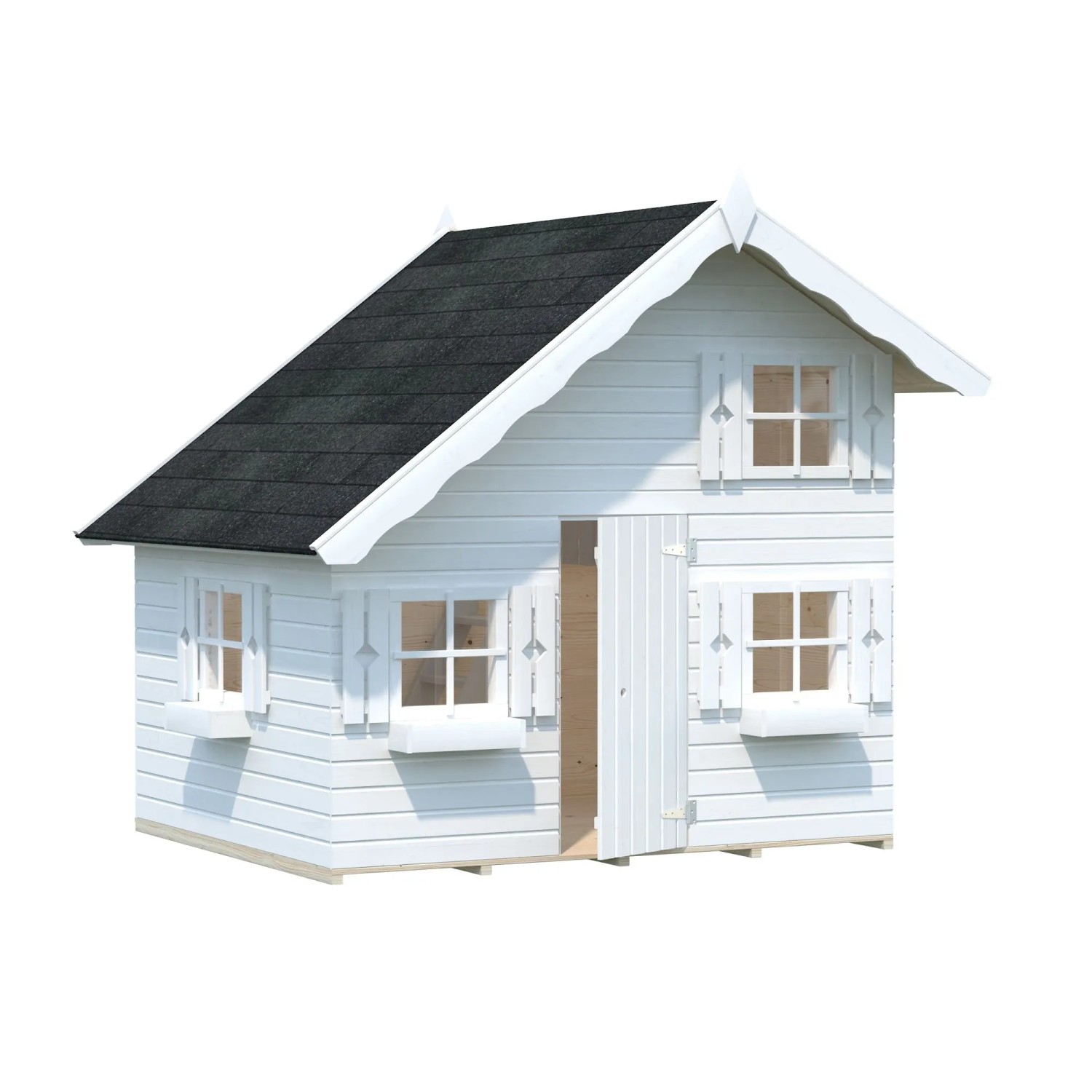Palmako Spielhaus Tom 3,8 m2 Weiß,ackiert