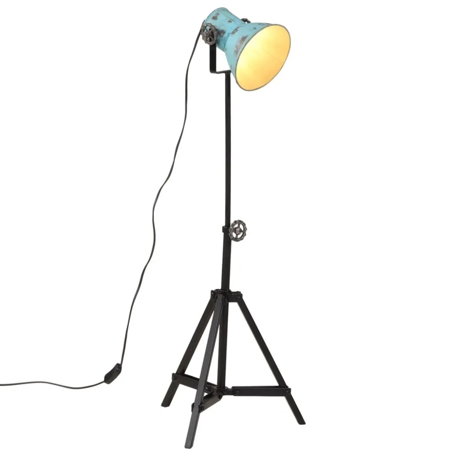 vidaXL Stehleuchte 25 W Blau 35x35x65/95 cm E27 371874
