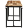 VidaXL Sitzbank aus Mangoholz mit schwarzem Metallgestell, 160x35x46 cm.