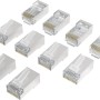 10 Hama Netzwerkstecker CAT 6A, geschirmt für 10 Gbit/s Datenübertragung im Set.