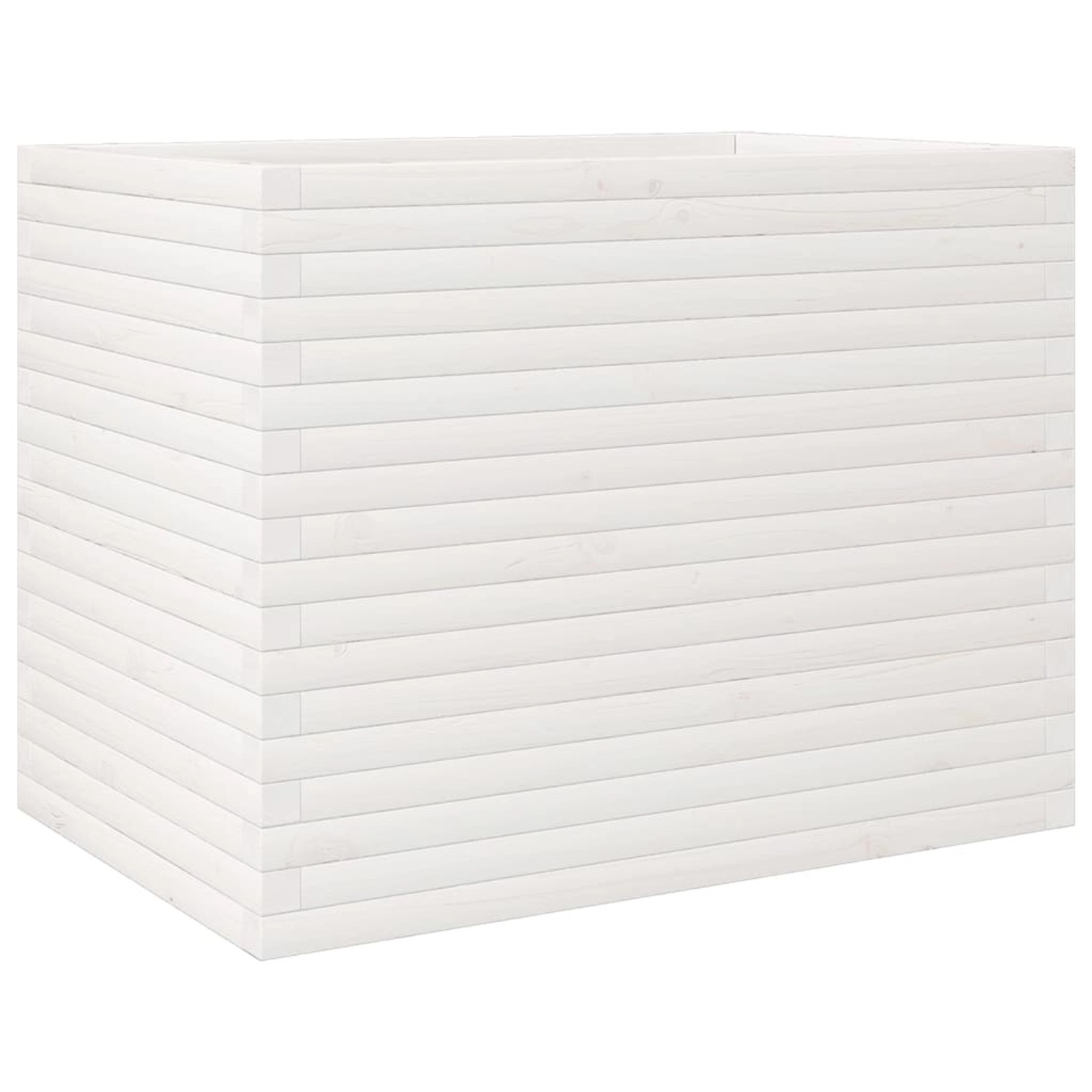 vidaXL Pflanzkübel Weiß 90x60x68,5 cm Massivholz Kiefer 3282500 günstig online kaufen