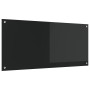 vidaXL Küchenrückwand Schwarz 110 x 50 x 0,6 cm Gehärtetes Glas 42001299
