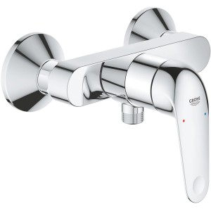 Glänzende Grohe Swift Einhand-Brausebatterie für die Dusche.