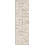 Ayyildiz Kurzflorteppich Art 1121 Creme, 80x250 cm mit skandinavischem 3D-Relief Muster.