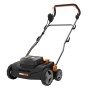 Worx 40 V Akku-Vertikutierer WG855E.9, Elektro-Vertikutierer in Schwarz und Grau.