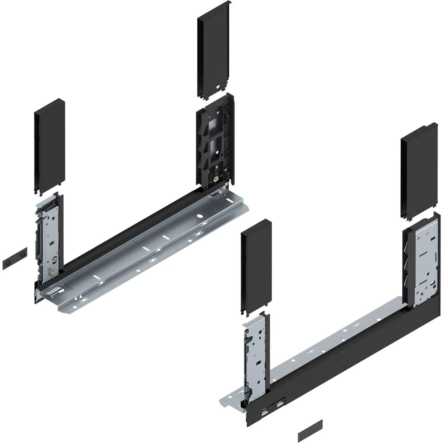 Blum Zarge Legrabox free Höhe C Nennlänge 400 mm Carbonschwarz Matt