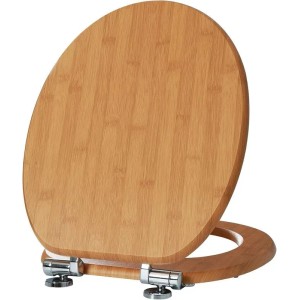 SINOBATH WC-Sitz B01 mit Absenkautomatik, Holzkern in Holzoptik.