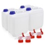 Höfer Chemie Kunststoff Kanister Set, 4x5l, für Camping & Freizeit mit Ablasshähnen.