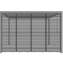 Anthrazitfarbene Lamellenwand 85cm für Pergola, 4er-Set. Bietet Sichtschutz und Stabilität für Pavillons.