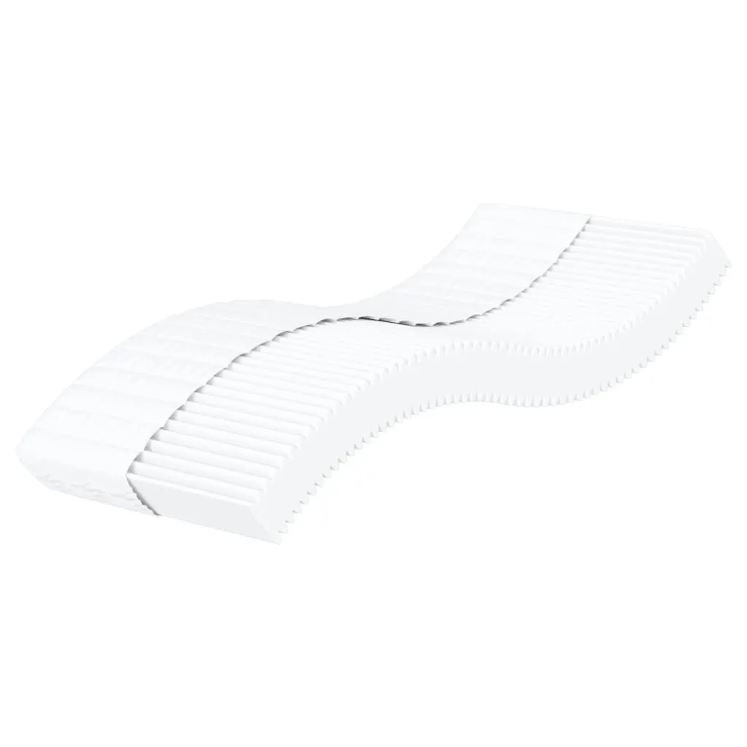 vidaXL Schaumstoffmatratze Weiß 90x200 cm Härtegrad H2 H3 356341
