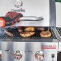Char-Broil Gasgrill Professional Pro S 3 mit Grillgut unter geöffnetem Deckel.