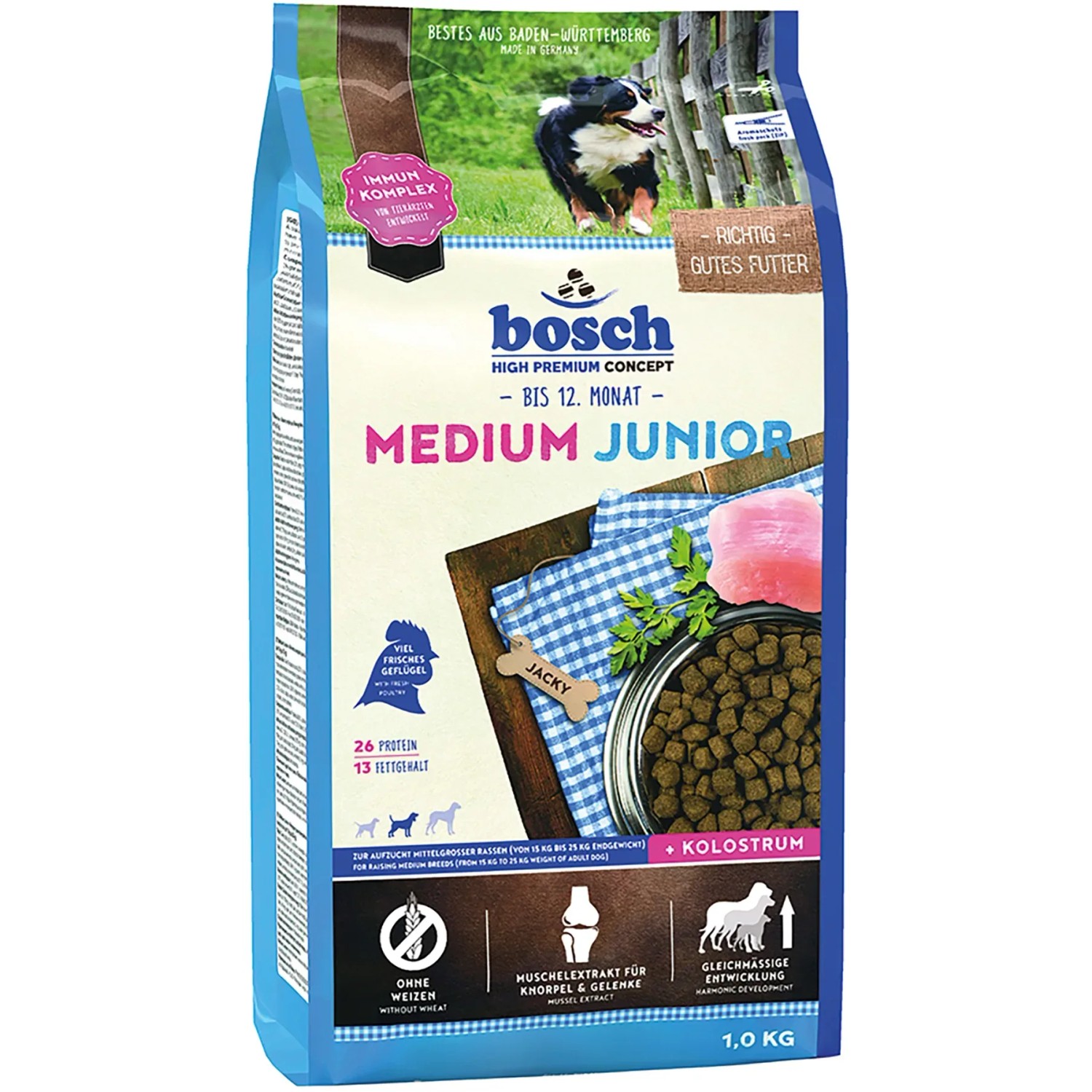 Bosch Pets Hunde-Trockenfutter Medium Junior 1 kg