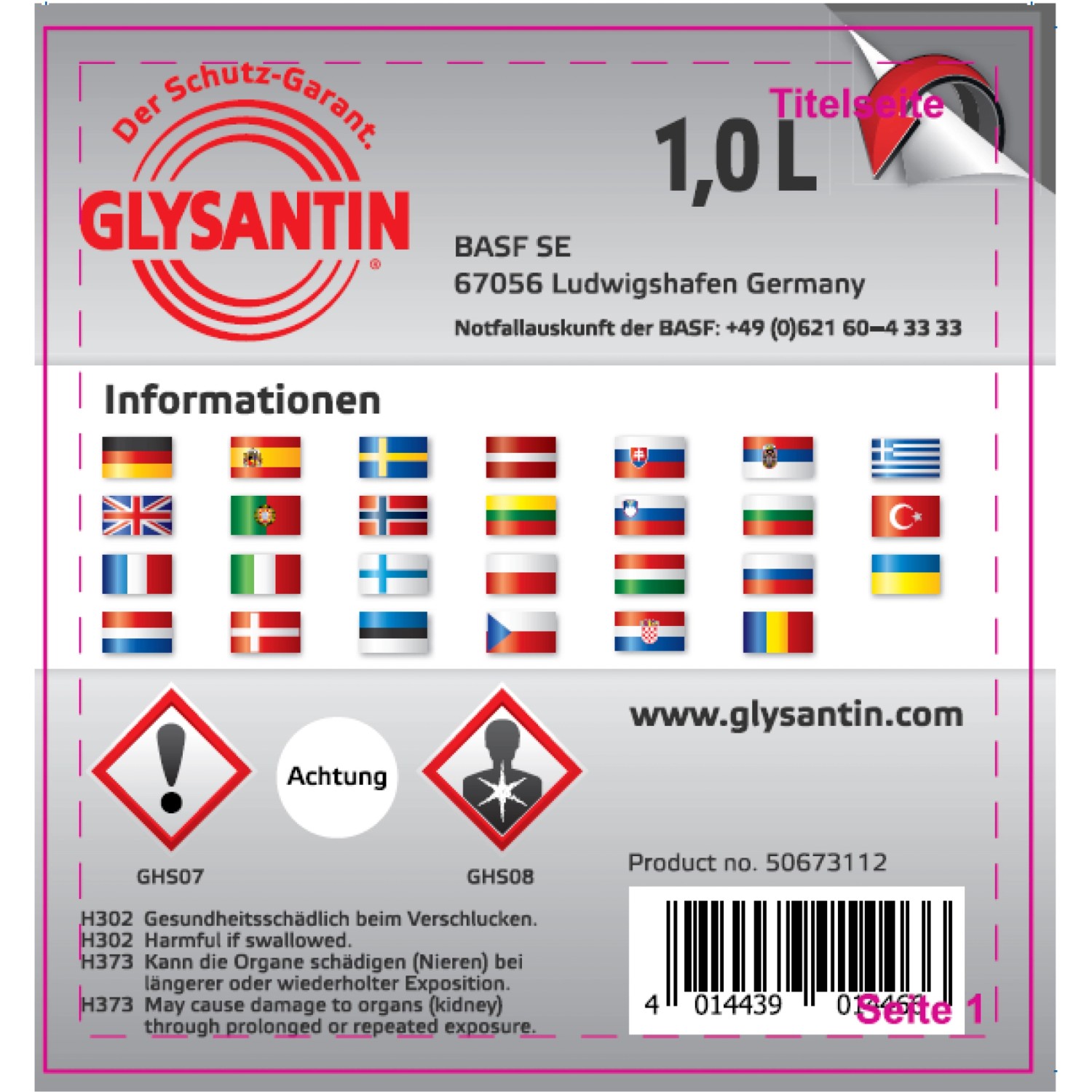 Glysantin Kühlerschutzmittel G48 Ready Mix 1 l kaufen bei OBI