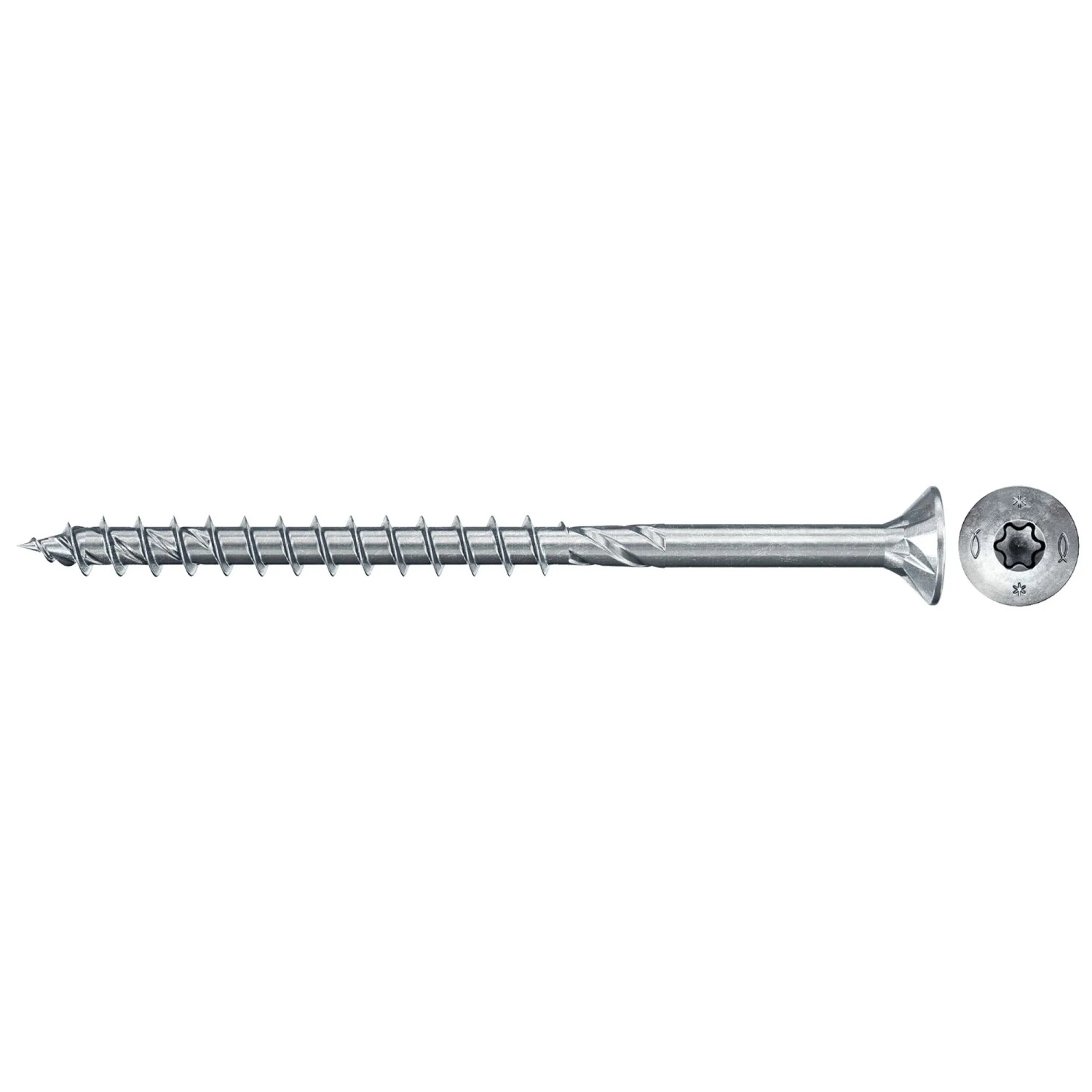 Fischer PowerFast II Holzschraube, Senkkopf, TX-Antrieb, Teilgewinde, 4x70 mm, 55 Stück