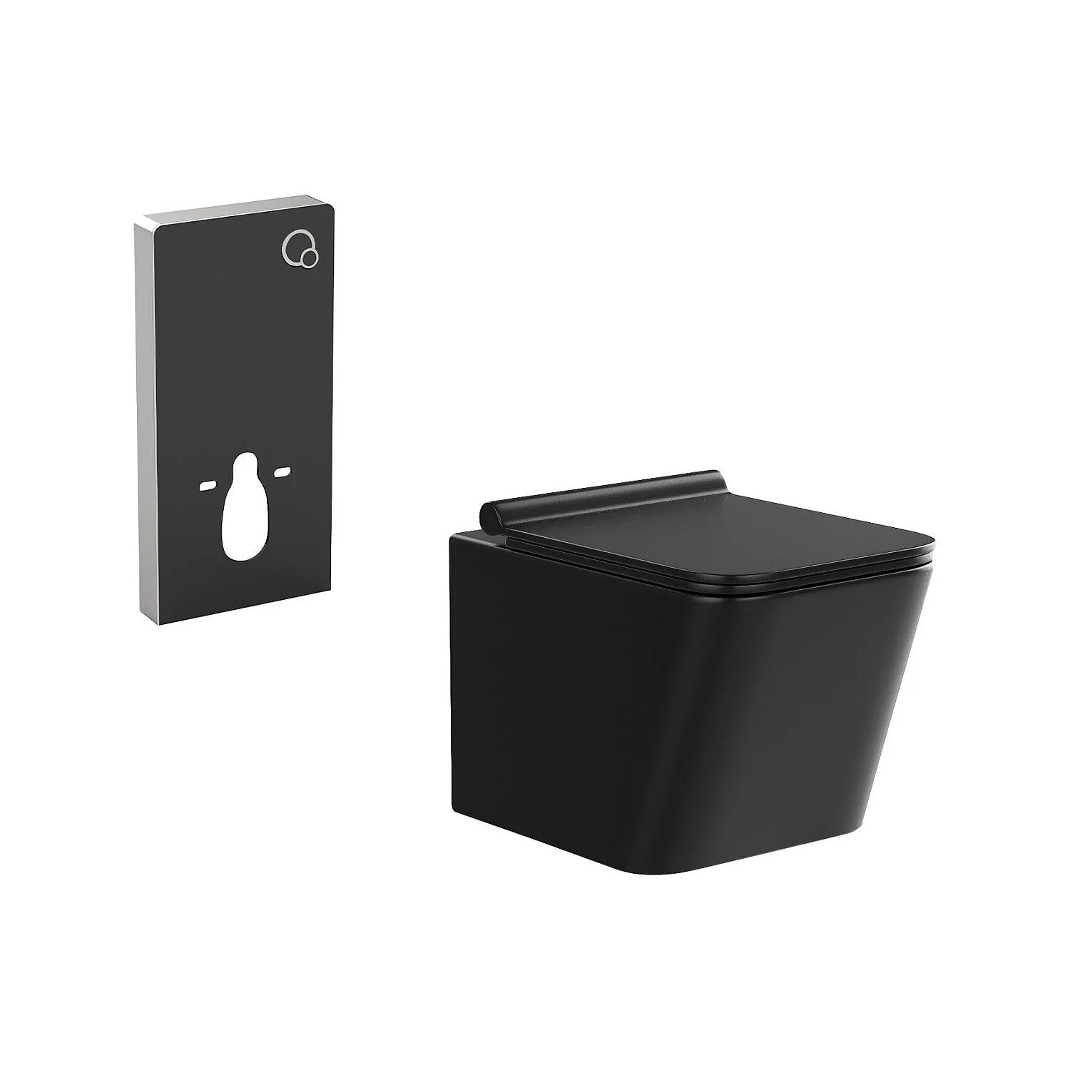 Vente-unique Hänge Wc Clemona Schwarz 35.5 cm