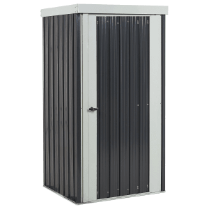 Beliani Gerätehaus UMBRIA in Graphitgrau, Metall Geräte Schuppen mit Tür.