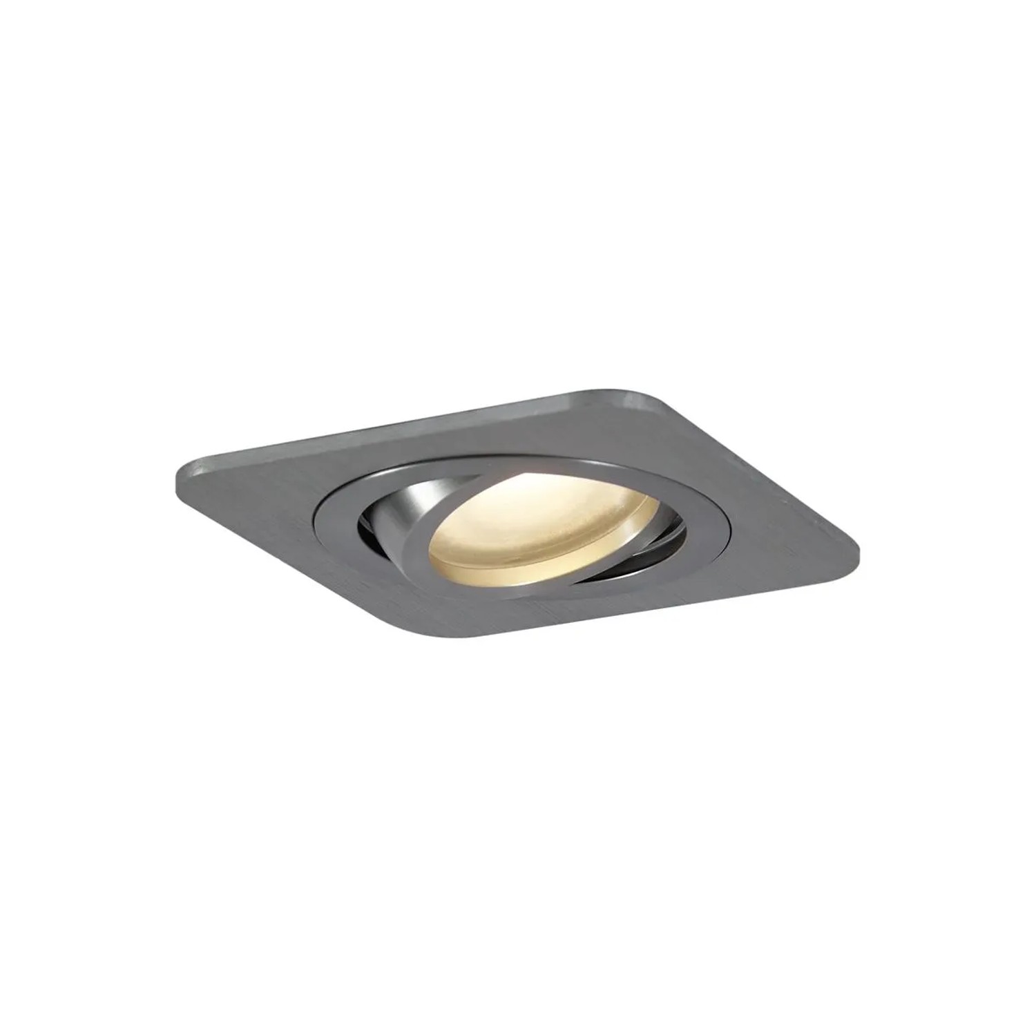 QAZQA Abgerundeter Einbaustrahler Gunmetal GU10 50mm Verstellbar IP44 Alberto