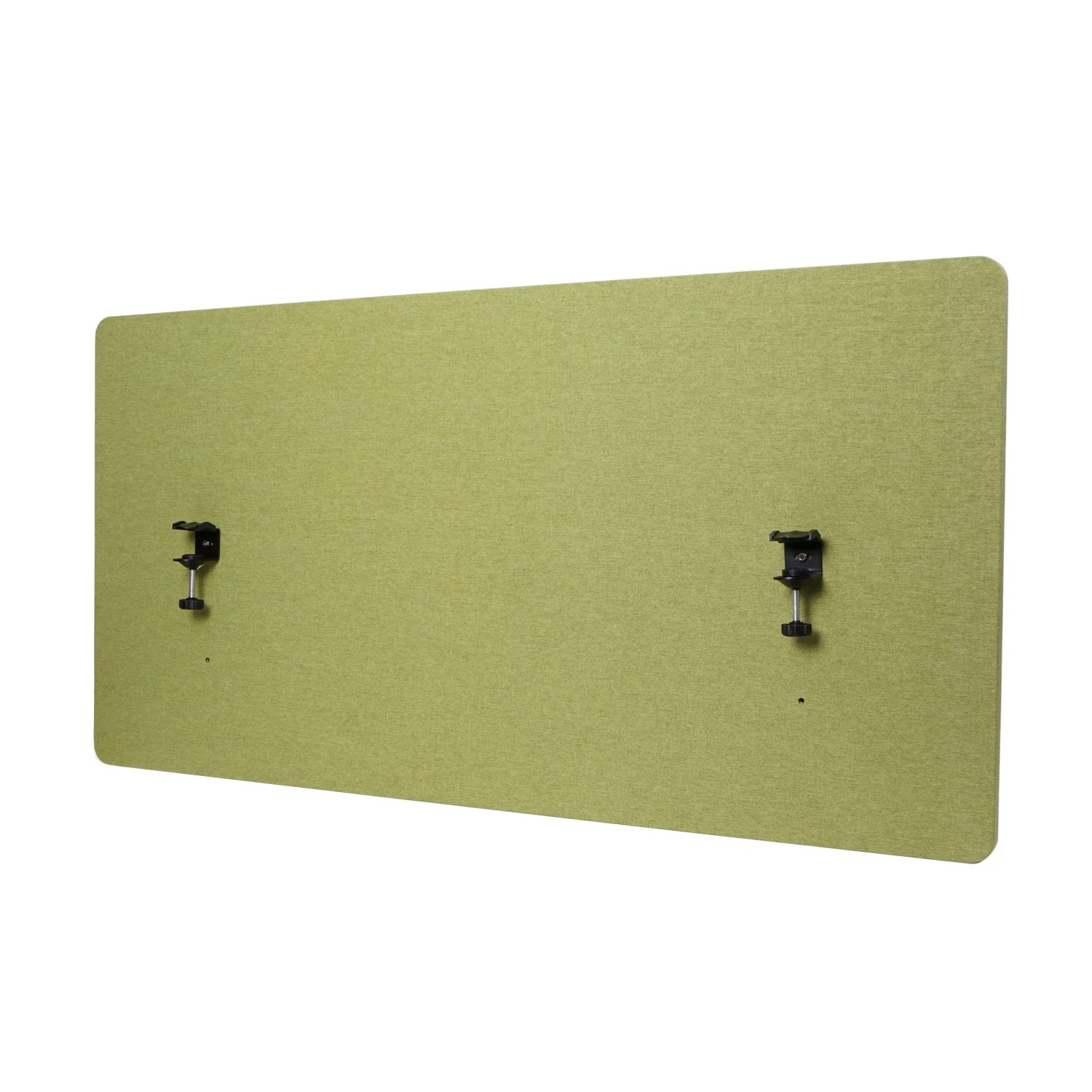 MCW Akustik-Tischtrennwand G75 Doppelwandig Stoff/Textil 60x120cm Grün