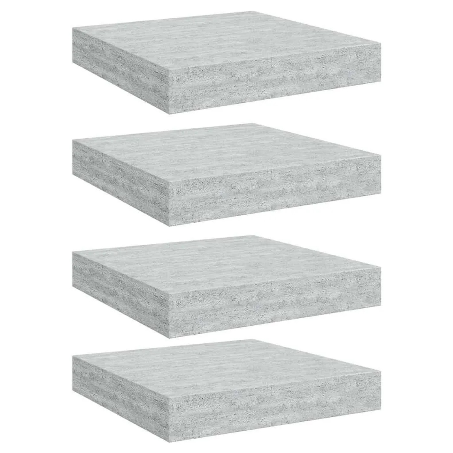 vidaXL Schweberegale 4 Stk Betongrau 23x23,5x3,8 cm MDF 326590