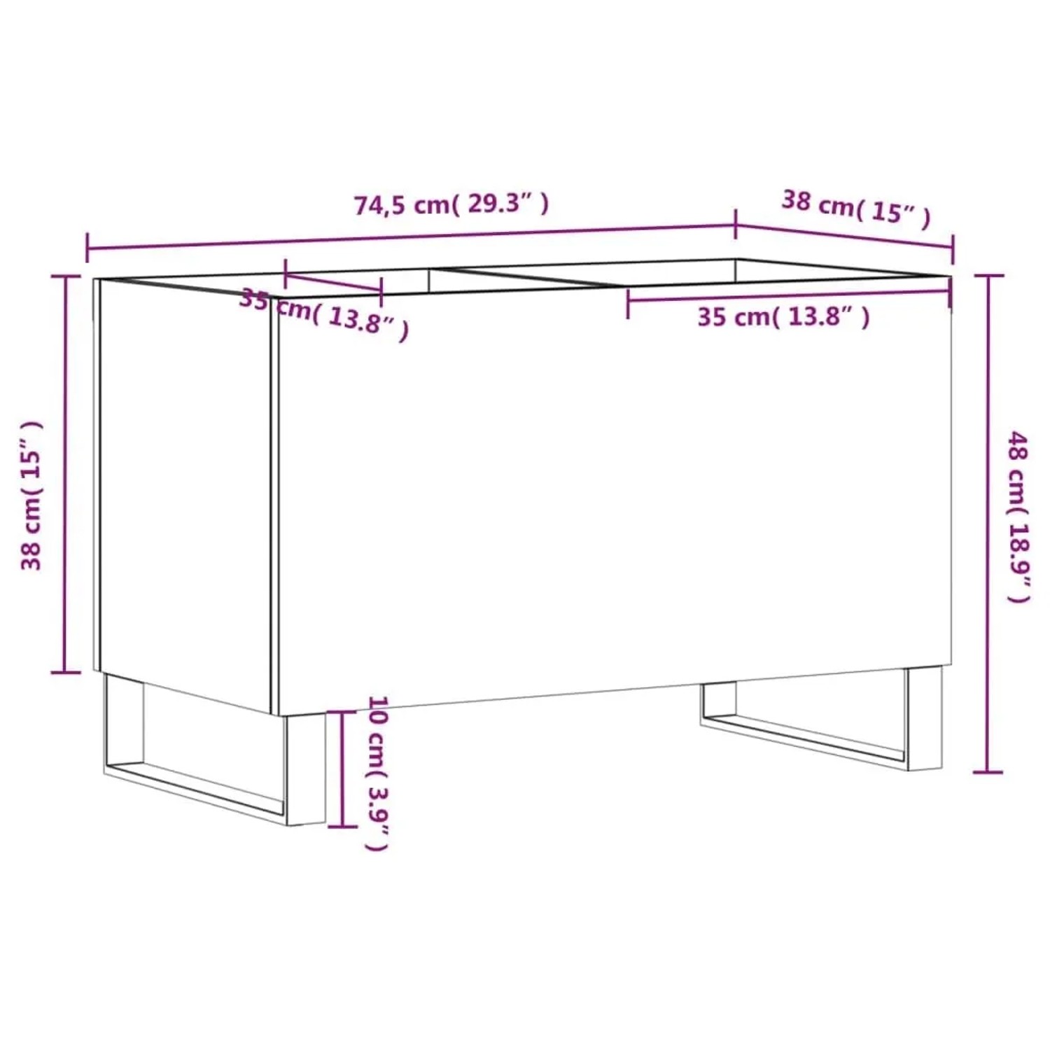 vidaXL Plattenschrank Betongrau 74,5x38x48 cm Holzwerkstoff 831736_9
