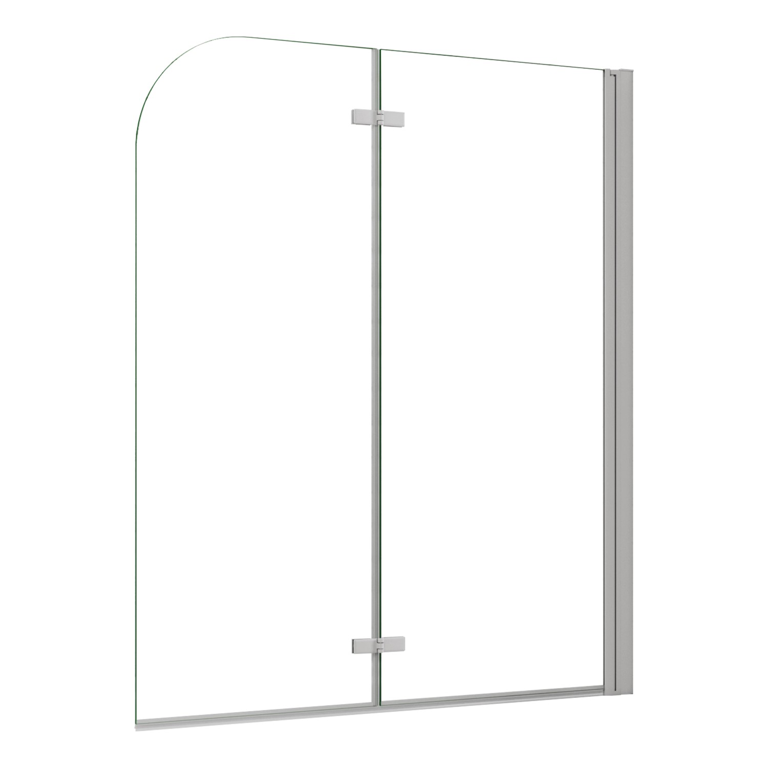 AICA 110x140cm Weiß Badewannenaufsatz 2-tlg. Faltwand Duschwand Duschabtren günstig online kaufen