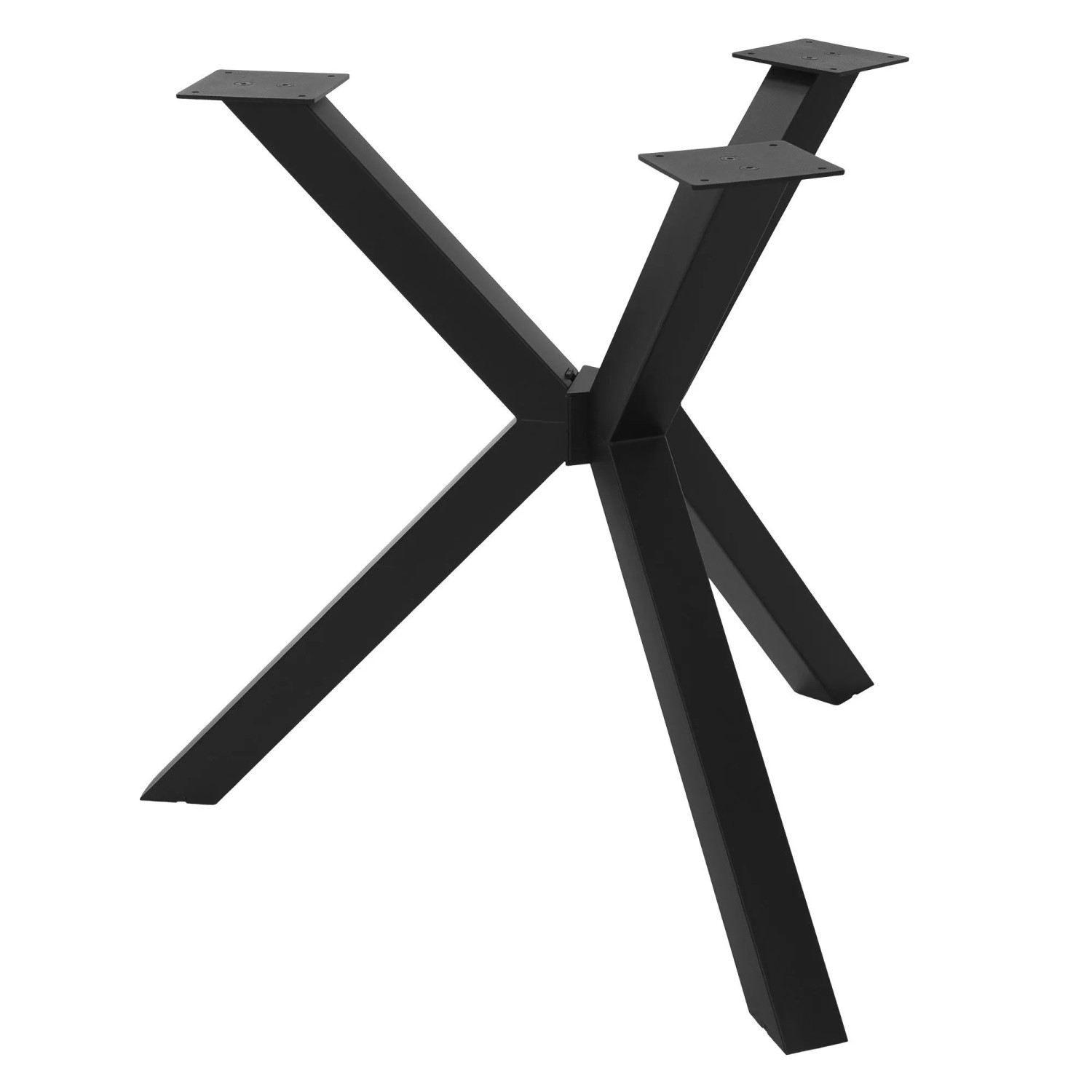 ML-Design Tischbeine Metall Schwarz Ø94,5 x 73 cm Tischgestell X-Form 3-beinig aus Stahl