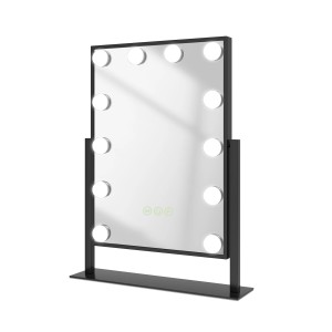 Emke Hollywood Kosmetikspiegel mit Beleuchtung und 7x Vergrößerung, 36x47cm.