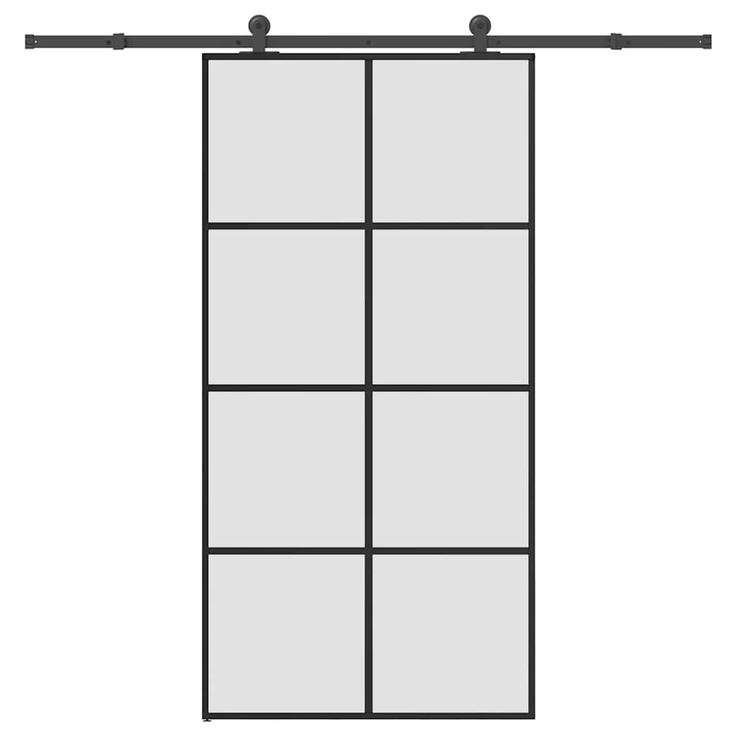 vidaXL Schiebetür mit Beschlag 102,5x205 cm ESG-Glas & Aluminium 3332904 günstig online kaufen