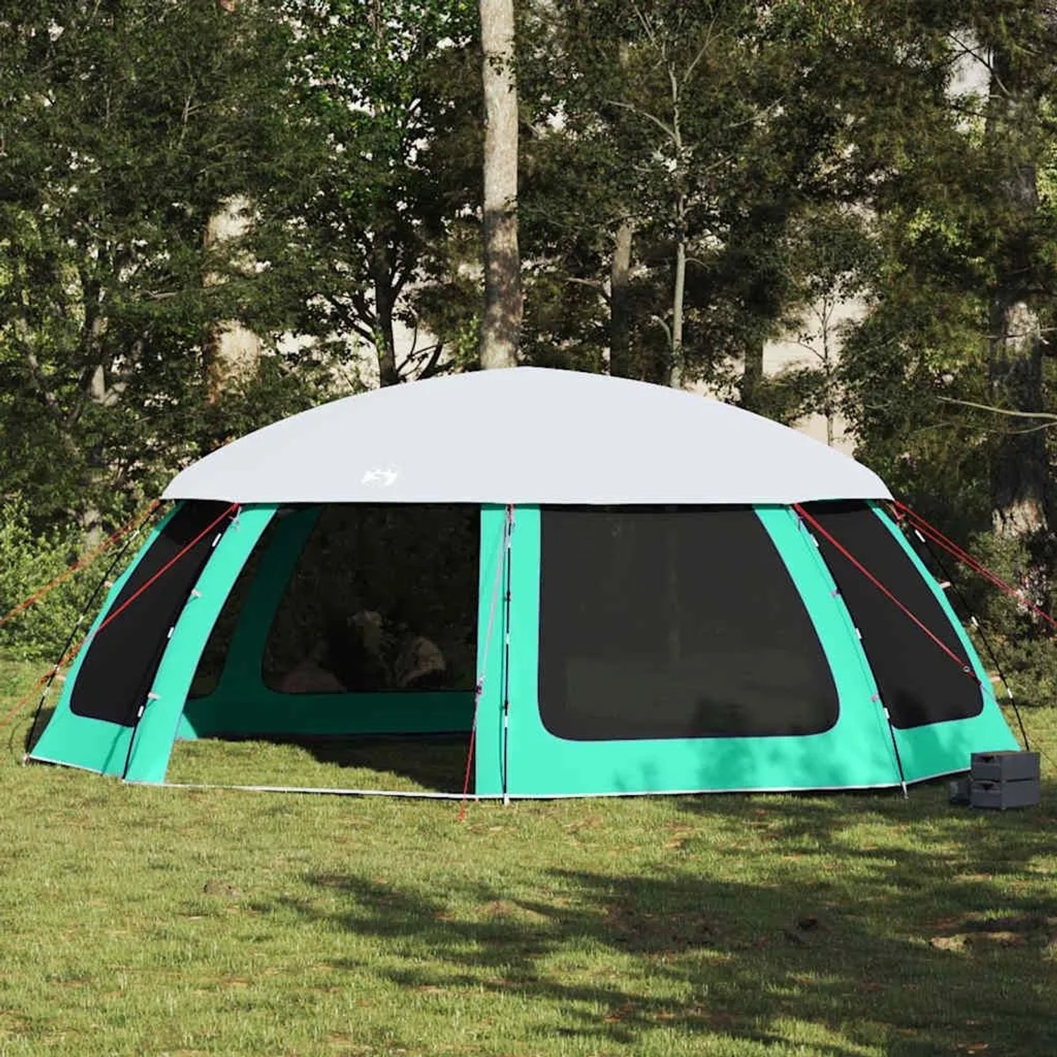 vidaXL Poolzelt mit Abnehmbarem Überzelt Netzwänden Meergrün 690x690cm 4100641_2