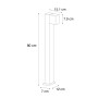 QAZQA Industrielle Stehleuchte für den Außenbereich Dunkelgrau 80 cm IP44 Baleno_4