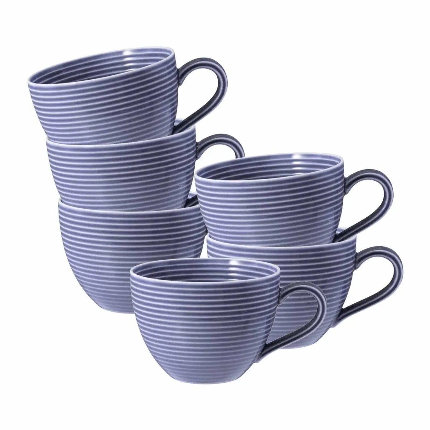 Seltmann Weiden Beat Color Glaze Kaffeetasse 0,26, 6er Set Fliederblau